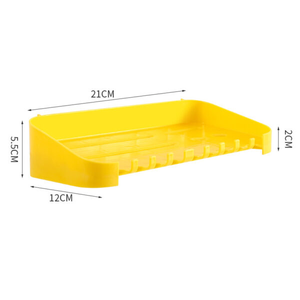 Punch-Free Bathroom Rack Bathroom Seamless Storage Rack Wash Rack Wall-Mounted Kitchen Drain Knife Rack Hanger - Image 4