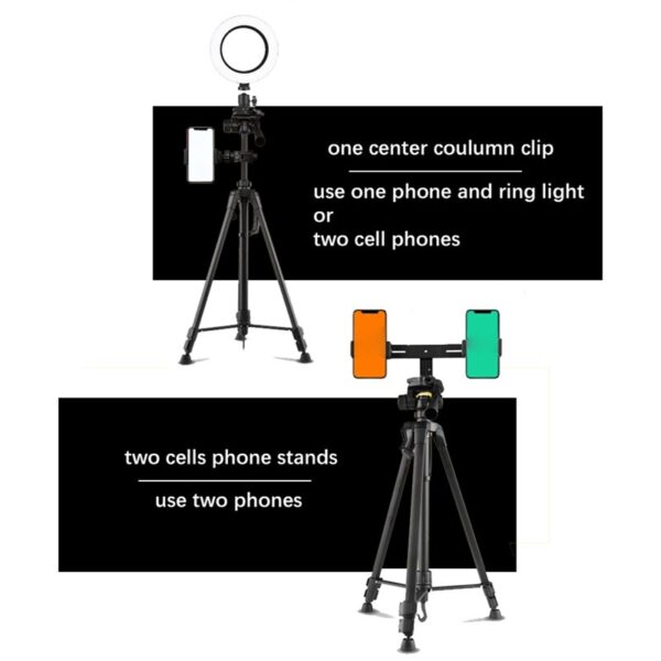 Single-Camera Tripod Stand 360degreeRotating Retractable and Height-Adjustable Portable Mobile Phone Camera Live Tripod - Image 5