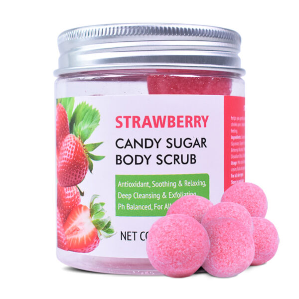 Brushed Candy Scrub Cream Fruit Fragrance Bath Salt Scrub Ball Body Scrub Cream - Image 4