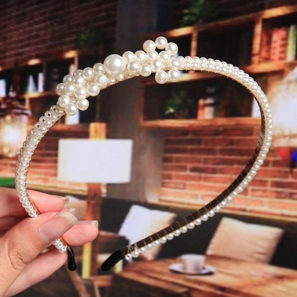 Bride's Hair Accessories Women's Handwoven Knotty Pearl Headband Japanese Korean Headdress Bow Hair Clip Crown Headband - Image 47