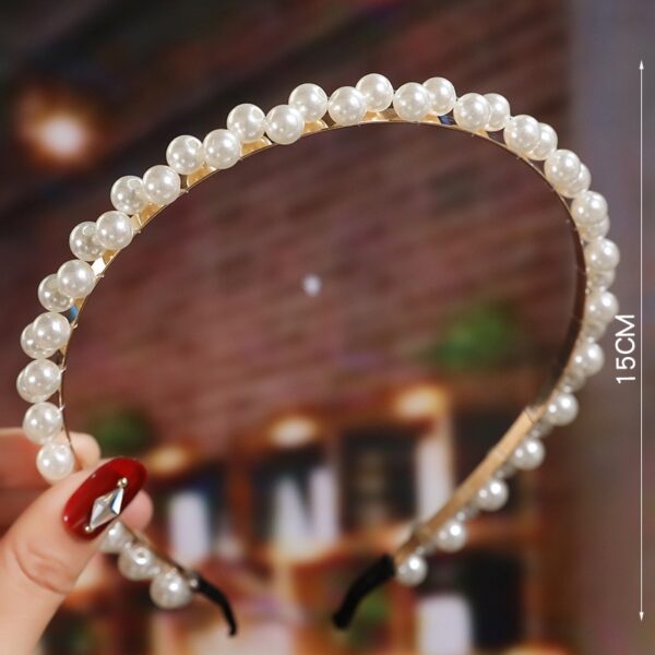 Bride's Hair Accessories Women's Handwoven Knotty Pearl Headband Japanese Korean Headdress Bow Hair Clip Crown Headband - Image 15