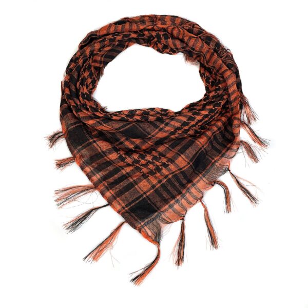 Network Silk Thousand Bird Grid Square Scarf Arab Headscarf Outdoor Military Enthusiast Tactics Foreign Trade Tassel Desert Scar - Image 5