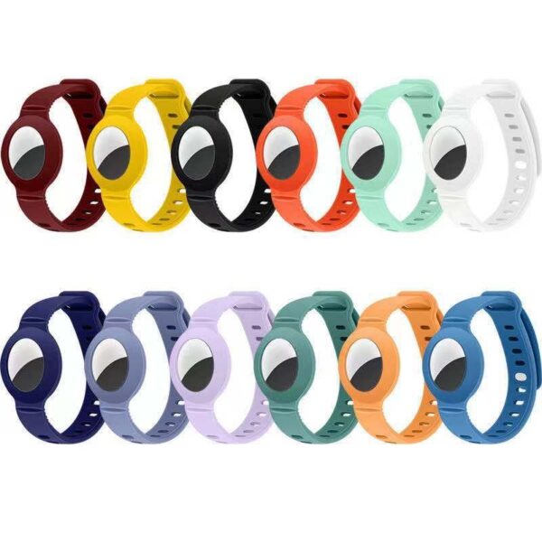In stock new suitable Apple AirTag tracker anti loss watch with bracelet, liquid environmentally friendly silicone children's watch strap