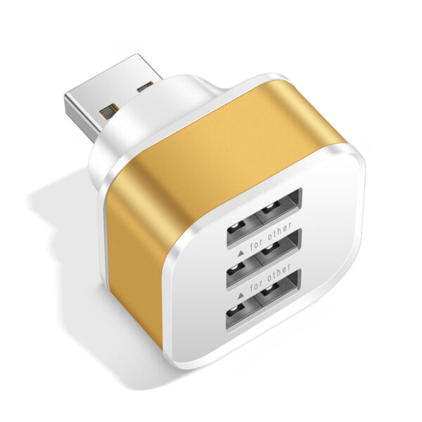 Luminous 3 USB mobile phone charging head with 1/3 expansion port, multi port USB mobile phone charger - Image 6