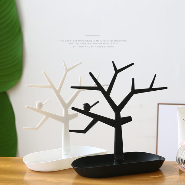 Bird Tree Ornaments Jewelry Storage Box Earring Nails Display Shelf Jewelry Tree Porch Hanging Key Women's Home Finishing Table - Image 3