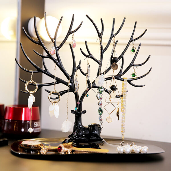 ANFEI Little Deer Earrings Necklace Ring Pendant Bracelet Jewelry Display Stand Tray Tree Storage Racks Organizer Holder H39 - Image 3