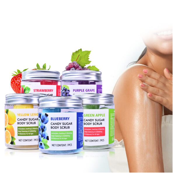 Brushed Candy Scrub Cream Fruit Fragrance Bath Salt Scrub Ball Body Scrub Cream - Image 10