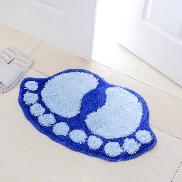 Foot Print Bath Mats Non-slip Bathroom Carpet Mat Toilet Bathroom Rug Bath Pad - Image 5