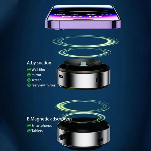 Car Mount Mobile Phone Holder Intelligent Magnetic Vacuum Adsorption Ultra Stable Suction Cup Bracket For Navigation Live Stream - Image 3