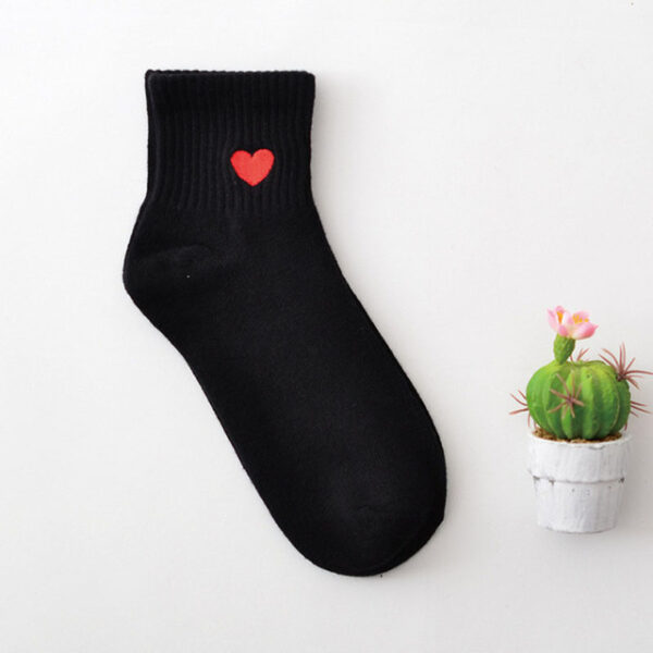 Women Size New Cotton Short Socks Killer Cupid Moustache Milk Cola Leon Clover Love Smile Face Mathilda Rose Tongue - Image 16