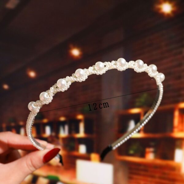 Bride's Hair Accessories Women's Handwoven Knotty Pearl Headband Japanese Korean Headdress Bow Hair Clip Crown Headband - Image 20