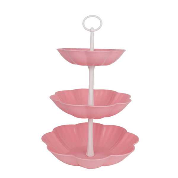 European Style Multi-Layer Household Fruit Plate Creative Fashion Three Layer Cake Stand Plastic Double Layer Fruit Basin Fruit Basket - Image 5