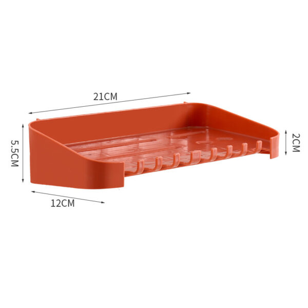 Punch-Free Bathroom Rack Bathroom Seamless Storage Rack Wash Rack Wall-Mounted Kitchen Drain Knife Rack Hanger - Image 7