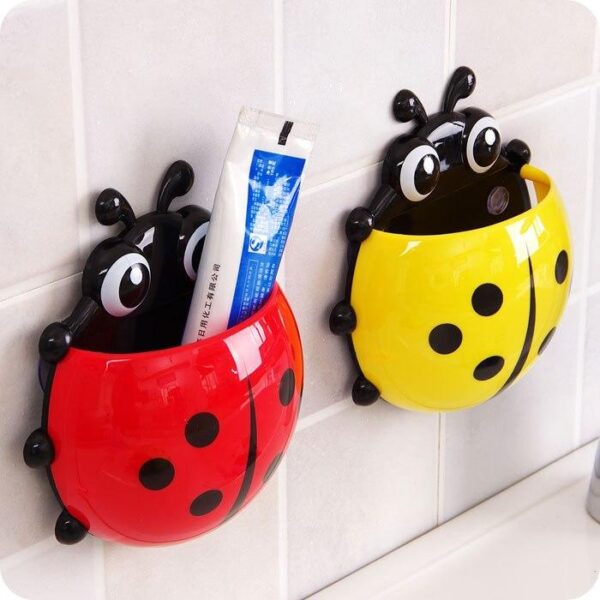 Cute Ladybug Insect Toothbrush Wall Suction Bathroom Sets Cartoon Sucker Toothbrush Holder / Suction Hooks Bathroom Racks - Image 7