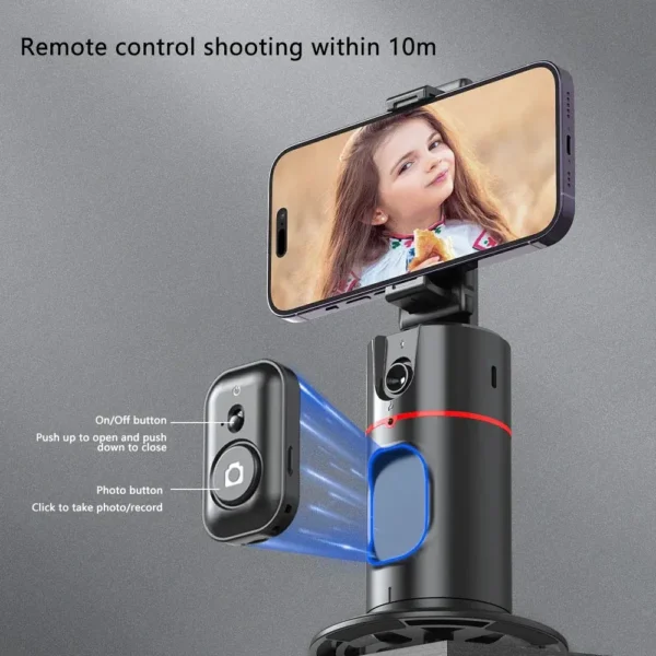 360 Auto Face Tracking Gimbal Auto Tracking Phone Holder Smart Selfie Gimbal Stabilizer with Gesture Control - Image 7