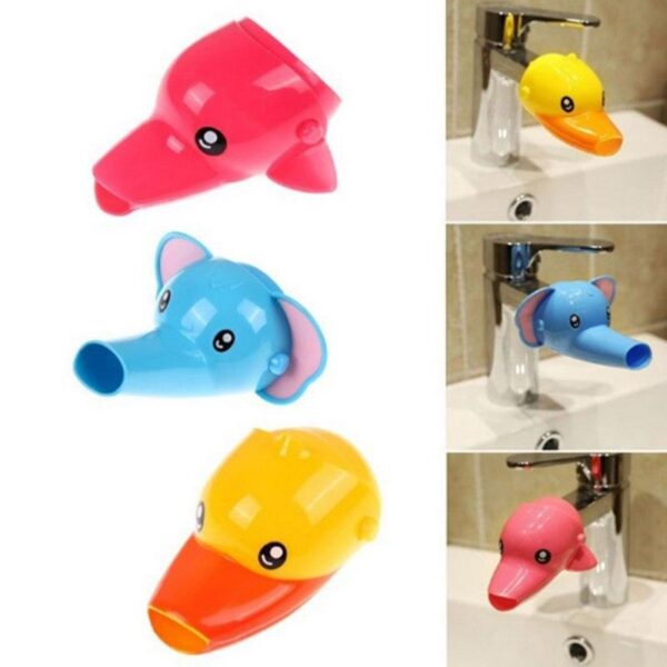 Happy Fun Animals Faucet Extender Baby Tubs Kids Hand Washing Bathroom Sink Gift Fashion and Convenient - Image 2