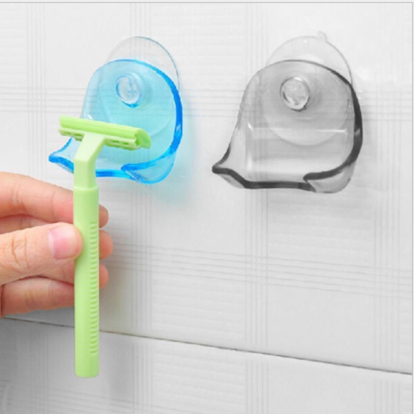 razor in suction cup holder storage hangers machine wall hook sucker towel bath accessories - Image 2