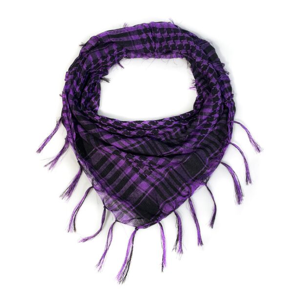 Network Silk Thousand Bird Grid Square Scarf Arab Headscarf Outdoor Military Enthusiast Tactics Foreign Trade Tassel Desert Scar - Image 6