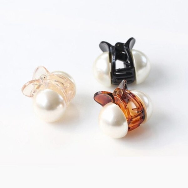 Korean Sweet Mini Round Pearl Hairpins For Women Girls Hair Claw Barrettes Hair Crab Clips Styling Make UP Tool Hair Accessories - Image 4