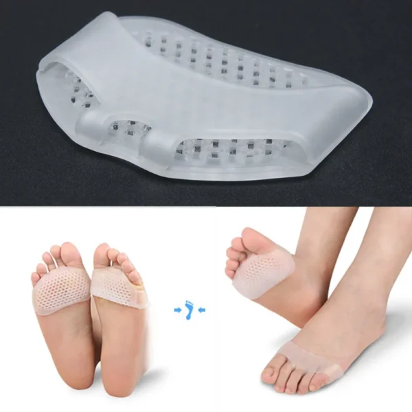 1Pair Silicone heel pad Soft Forefoot Half Yard Pads Invisible High Heel Shoes Slip Resistant Half Yard Pads Foot Care Tools - Image 3