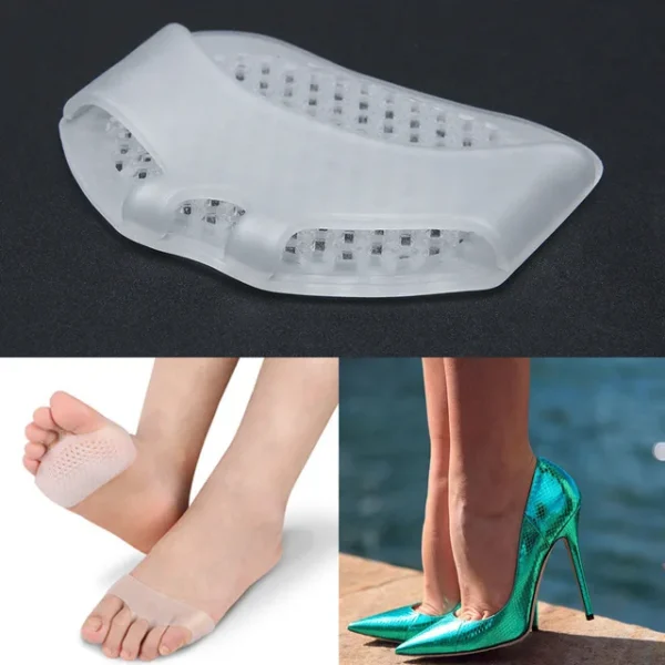 1Pair Silicone heel pad Soft Forefoot Half Yard Pads Invisible High Heel Shoes Slip Resistant Half Yard Pads Foot Care Tools - Image 2