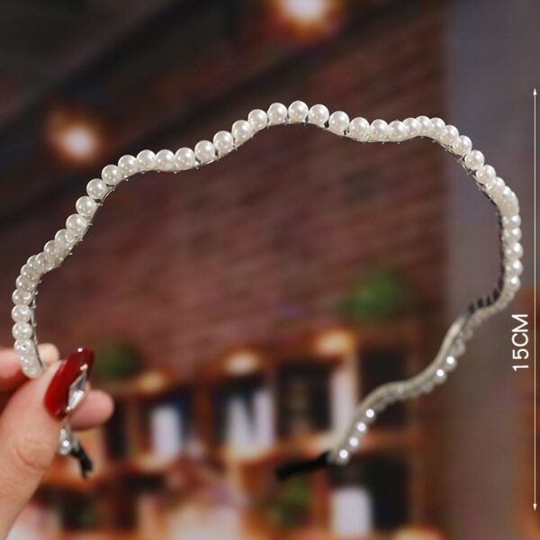 Bride's Hair Accessories Women's Handwoven Knotty Pearl Headband Japanese Korean Headdress Bow Hair Clip Crown Headband - Image 23