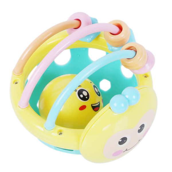 1 Pc Soft Rubber Cartoon Bee Hand Knocking Rattle Dumbbell Baby Early Educational Toys for Kids Preschool Tools Games Gifts - Image 6