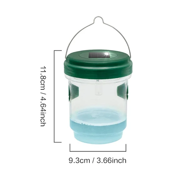 Solar Wasp Trap Waterproof Outdoor Hanging Trap Safe Non-Toxic Bee Hornet Traps Reusable Garden Fruit Fly Catcher - Image 6