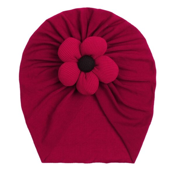 Children's imitation cotton pullover hat, baby creative, comfortable, breathable flower hat, baby hat - Image 10