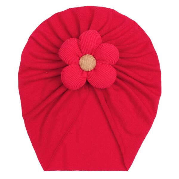 Children's imitation cotton pullover hat, baby creative, comfortable, breathable flower hat, baby hat - Image 12