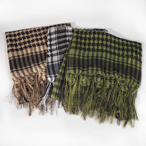 Network Silk Thousand Bird Grid Square Scarf Arab Headscarf Outdoor Military Enthusiast Tactics Foreign Trade Tassel Desert Scar - Image 21