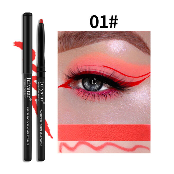 White Eyeliner Pencil Color Eyeliner Cream Not Easy To Smudge Waterproof Oil-Proof Slim Eyeliner Gel Pencil - Image 13
