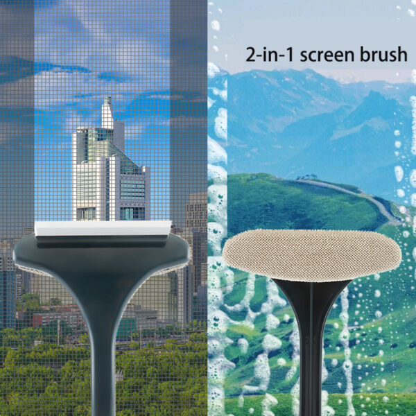 Household Non-Removable And Washable Glass Scraper Screen Window Screen Cleaning Brush Wet And Dry Dual-Use Glass Wiper