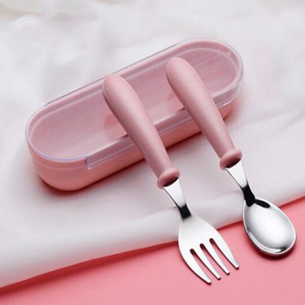 Baby Gadgets Tableware Set Children Utensil Stainless Steel Toddler Dinnerware Cutlery Cartoon Infant Food Feeding Spoon Fork - Image 7