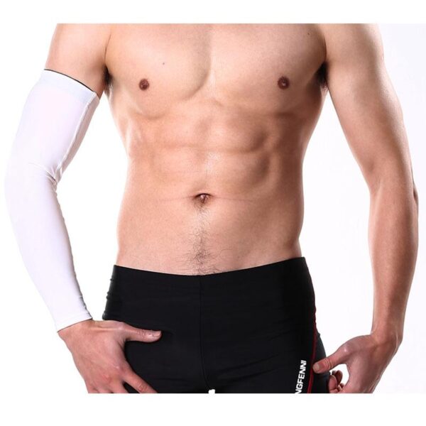 1Pcs UV Sunscreen Bicycle Cycling Arm Warmers Elastic Sports Safety Elbow Pad Basketball Long Arm Sleeve Elbow Support Protector - Image 5