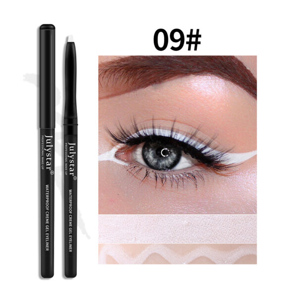 White Eyeliner Pencil Color Eyeliner Cream Not Easy To Smudge Waterproof Oil-Proof Slim Eyeliner Gel Pencil - Image 5