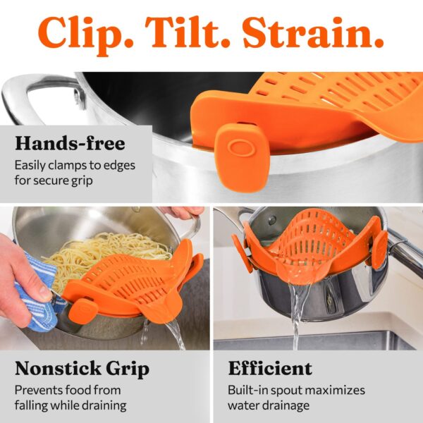 Silicone pasta filter wide mouth drain water filter vegetable and fruit filter clamp pot edge drain block - Image 3
