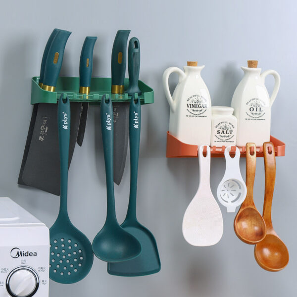 Punch-Free Bathroom Rack Bathroom Seamless Storage Rack Wash Rack Wall-Mounted Kitchen Drain Knife Rack Hanger