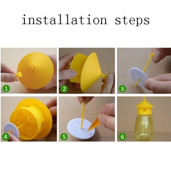 Fruit Fly Trap Killer Plastic Drosophila Trap Anti Fly Fruit Fly Killer Catcher Orchard Insect Trap Pest Control Products Drop - Image 10