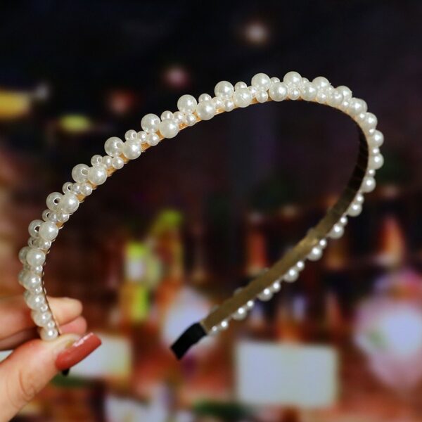 Bride's Hair Accessories Women's Handwoven Knotty Pearl Headband Japanese Korean Headdress Bow Hair Clip Crown Headband - Image 19