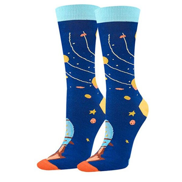 Math Print Men's Socks Space Leisure In Tube Socks Autumn And Winter New Style Cotton Socks Trendy Socks - Image 4