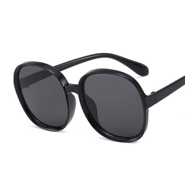 New Round Frame Sunglasses Women Retro Brand Designer Brown Black Oversized Lady Sun Glasses Female Fashion Outdoor Driving - Image 3