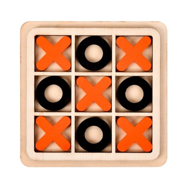 Wooden XO Three Even TIC-TAC-TOE Chess Children's Early Education Educational Entertainment Leisure Match Table Games Building Blocks Toys - Image 8