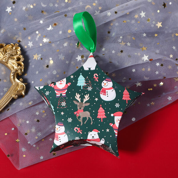 Christmas candy packaging box, Christmas gift box, new pentagonal star gift packaging box - Image 3