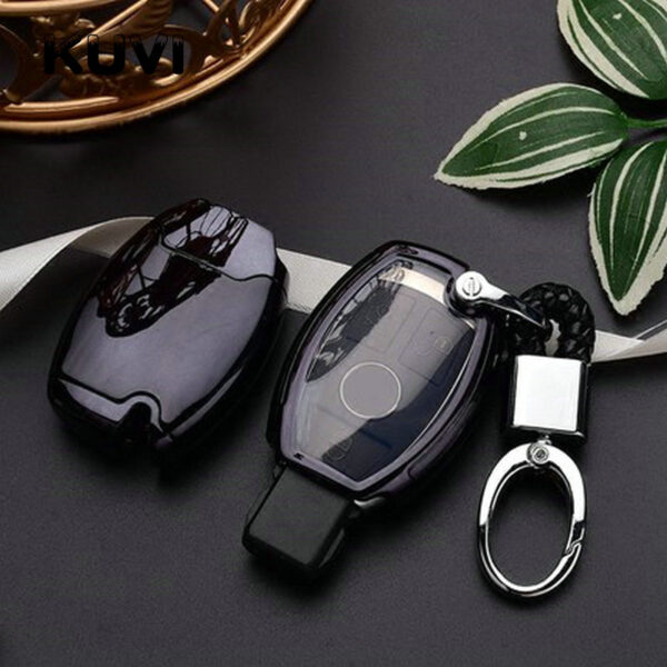 Hight quality PC+TPU key case cover Key case protective shell holder for Mercedes benz A B R G Class GLK GLA w204 W251 W463 W176 - Image 2