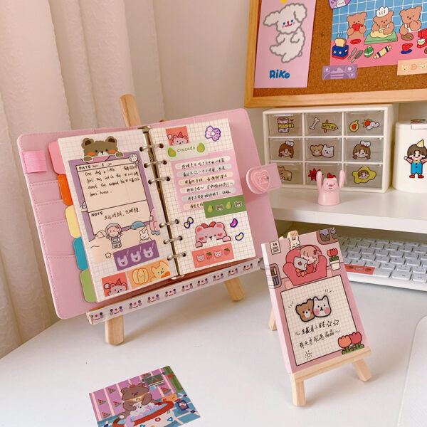 New Wooden Mini Bracket Universal Mobile Phone Bracket Creative Cute Mini Flat Bracket Small Easel - Image 3