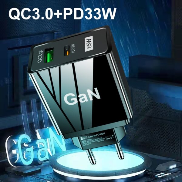 GaN Gallium Nitride Charger 65W Charging Head TYPE-C - Image 2