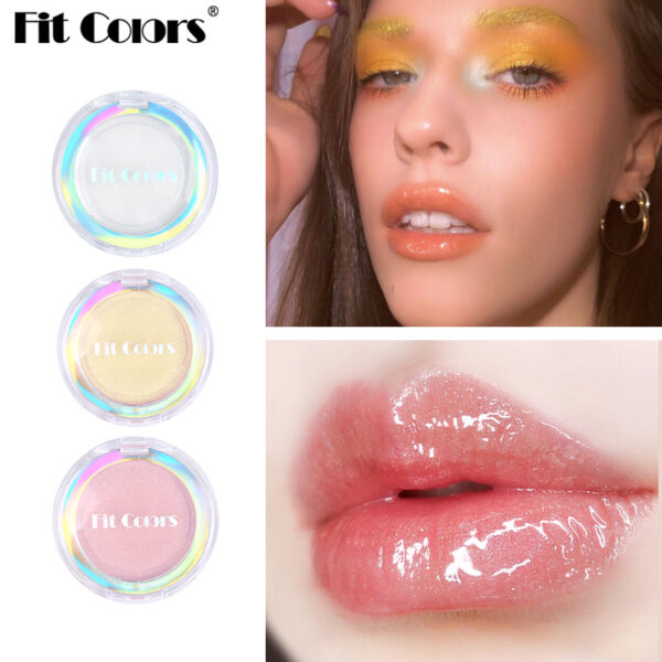 Fit Colors 3-Color Fresh Jelly Lip Mask Lip Mask Transparent Fine Flash Temperature-Controlled Discoloration Moisturizing Lip Jelly Lip Gloss - Image 3