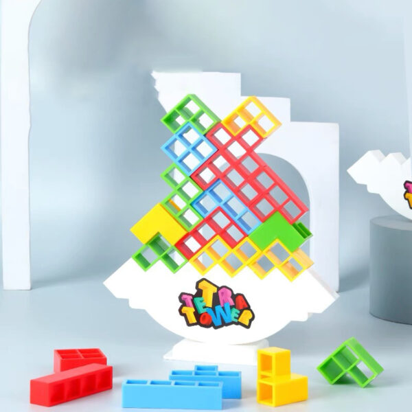 Balance Game Swing Stacking High Toy Russian Building Block Stacking Music Children's Party Tabletop Game - Image 3