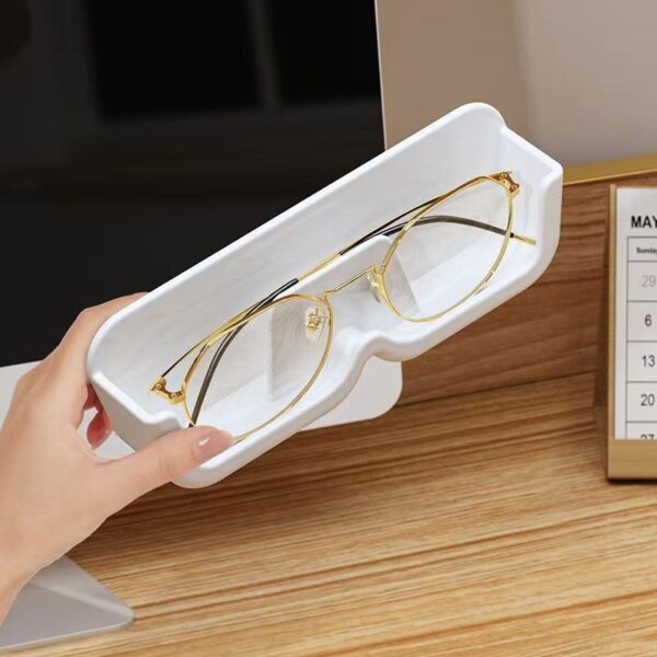 Glasses storage rack wall mounted non perforated decorative wall display sunglasses storage rack storage box - Image 3